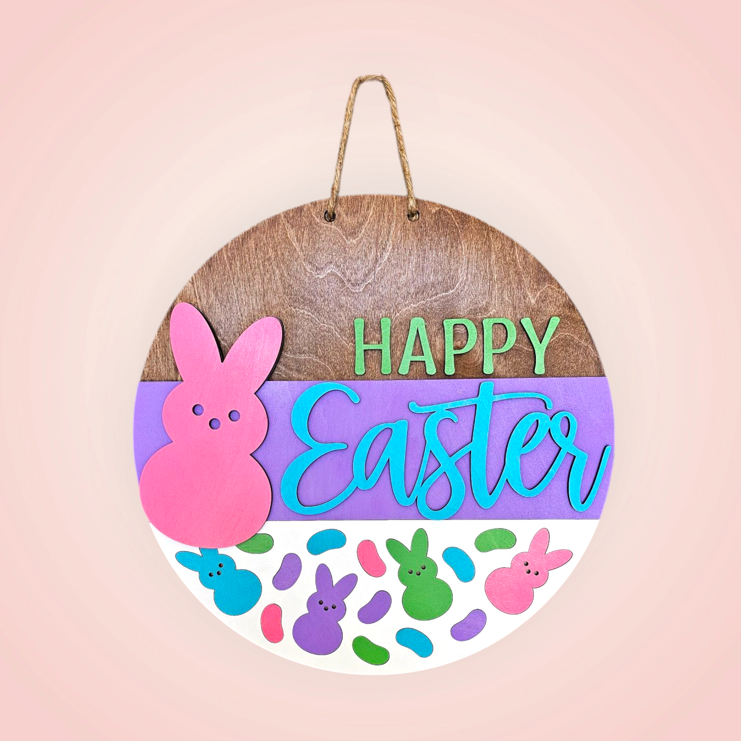 Happy Easter Bunny Round