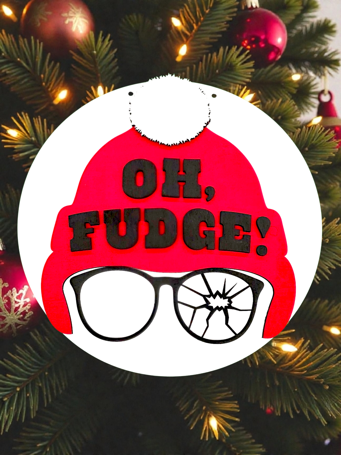 ¡Oh, Fudge! Letrero redondo