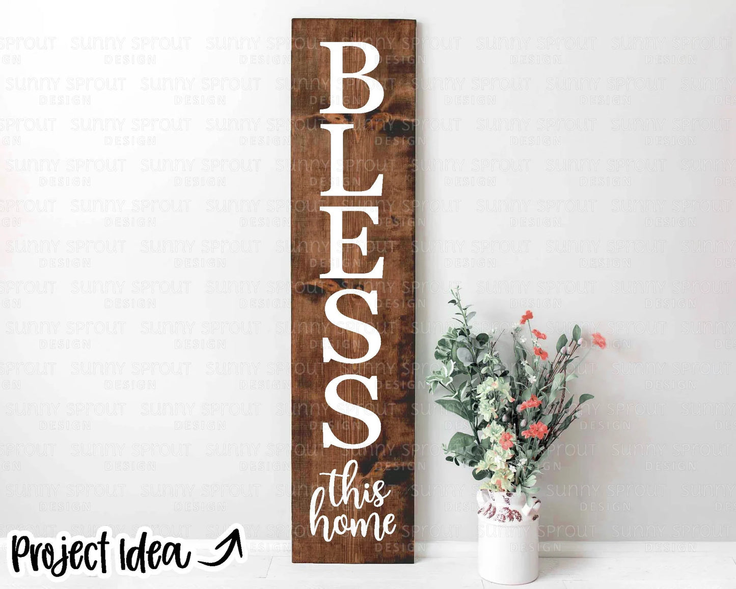 Letrero para el porche que dice "Bendice esta casa"