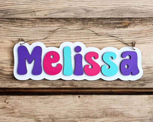Child's Personalized Bubble Sign