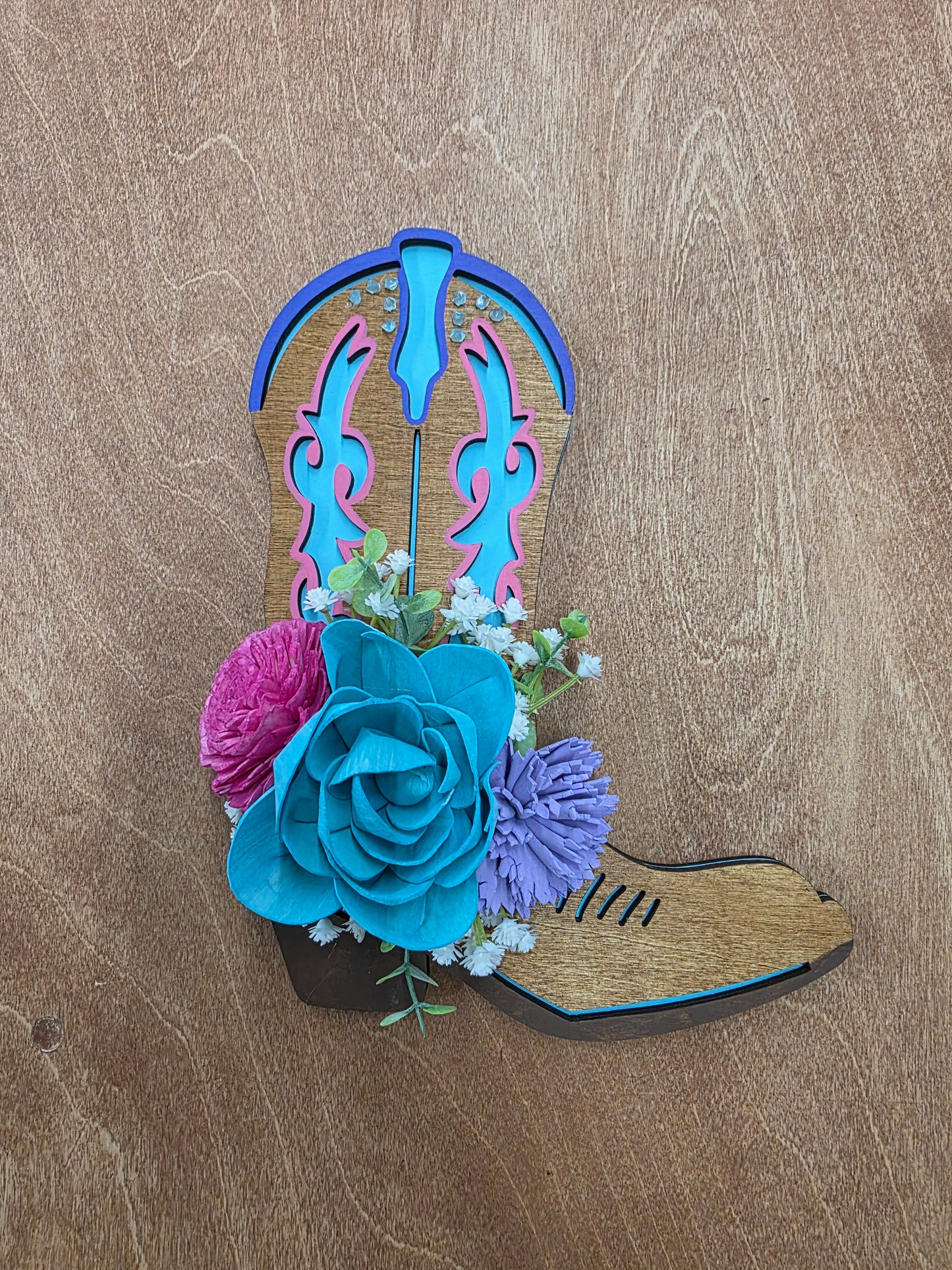 Boot with Sola Flowers