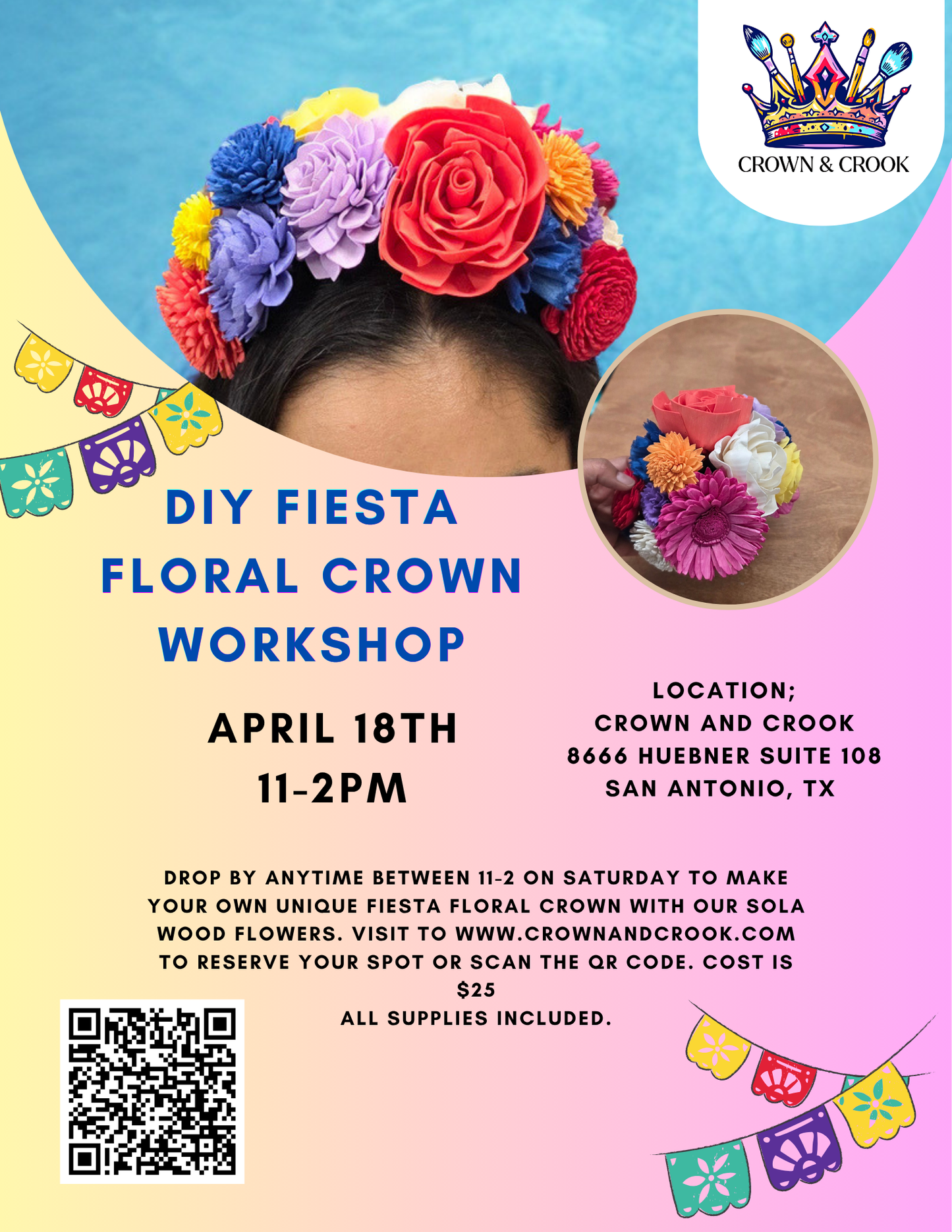 Fiesta Floral Crown Workshop