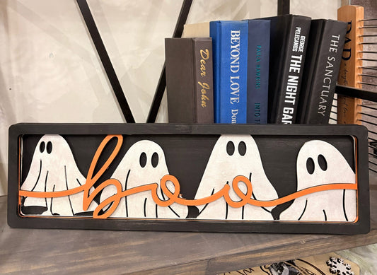Boo ghost 4 layer chunky shelf sitter