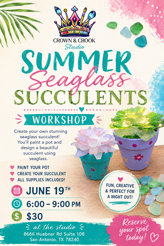 Summer Seaglass Succulents