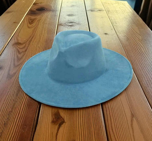 Denim Blue Wide Brim Hat