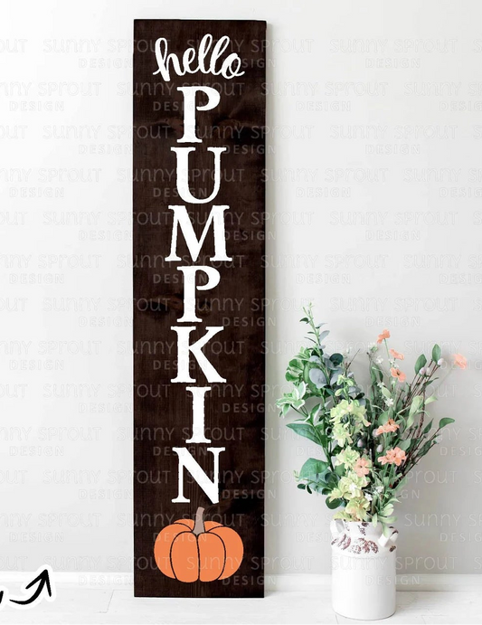 Hello Pumpkin Porch Leaner