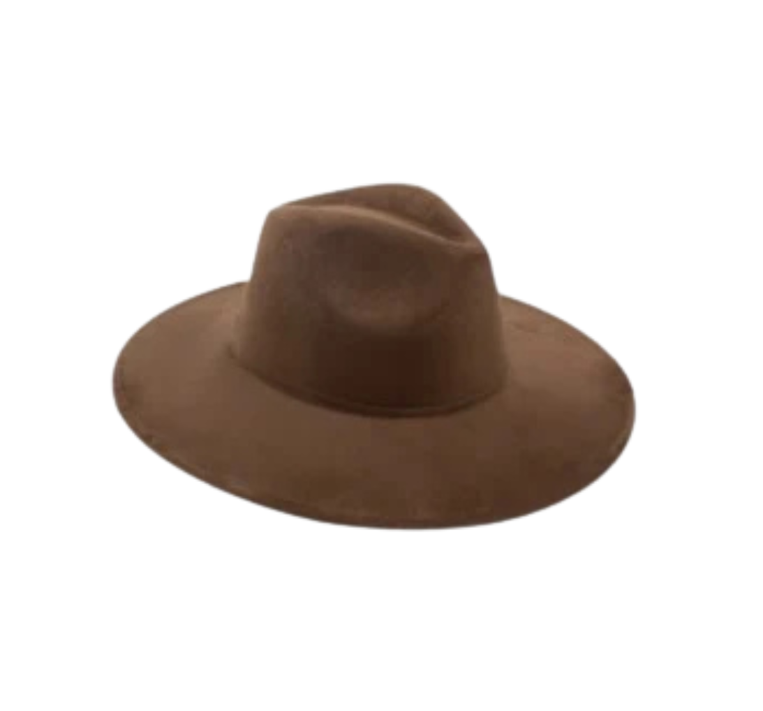 Mocha Wide Brim Hat