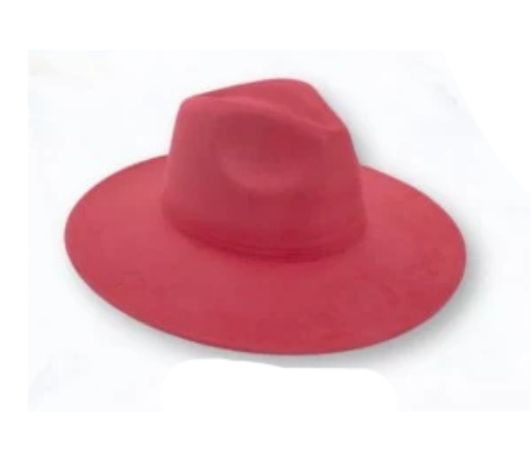 Red Wide Brim Hat
