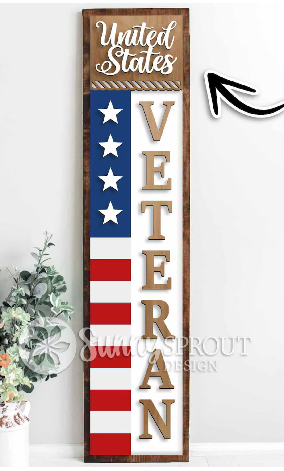 United States Veteran Porch Sign